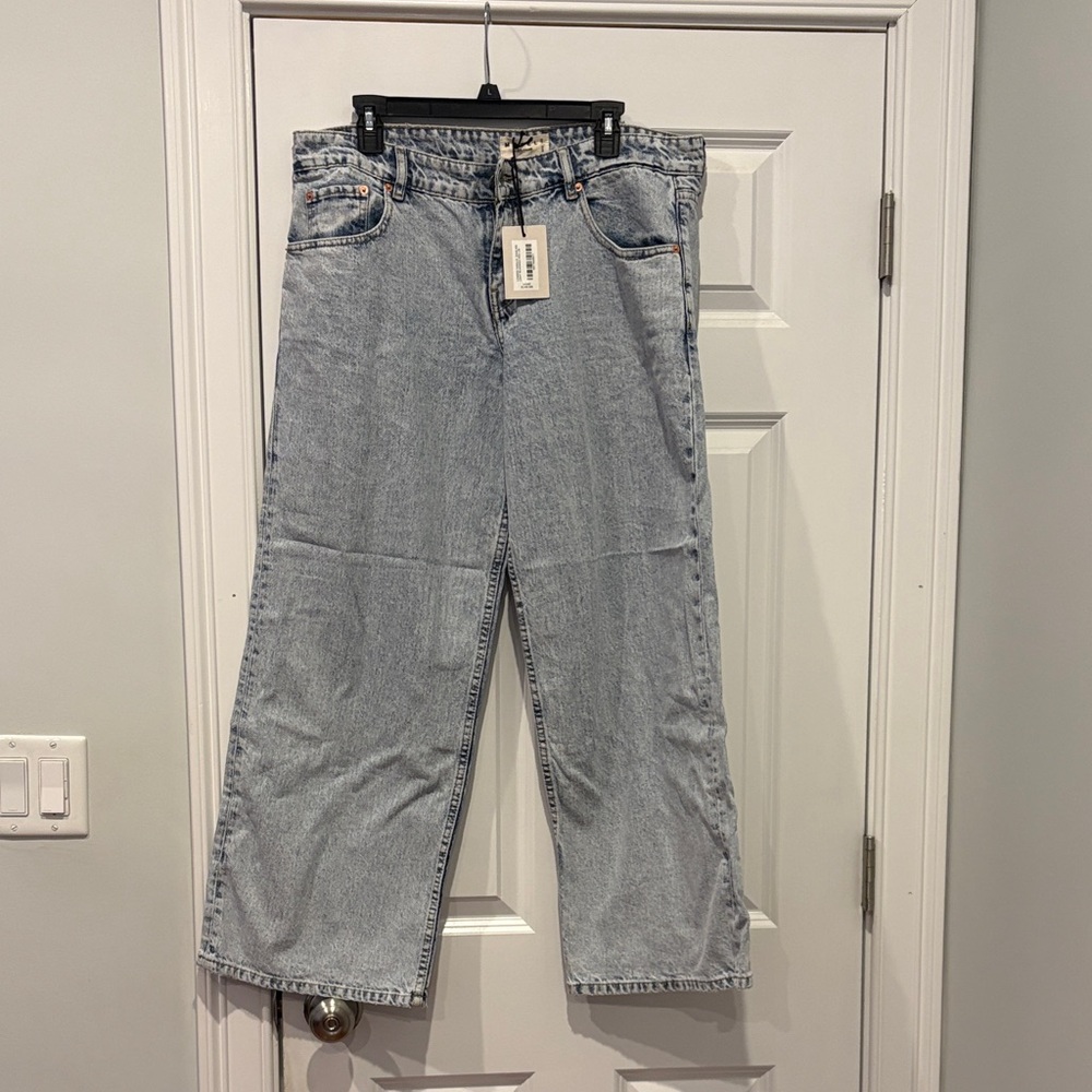 Motel Rocks Light Blue Straight Leg Jeans